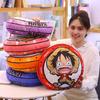 Новая круглая подушка One Piece Аниме Периферия Луффи Чоппер Двусторонняя печать Подушка для сна Подушка Декор для комнаты Дивана Подарок