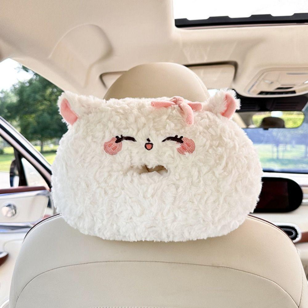 Cute Car Napkin Holder Support Neck Automobile Tissue Box Sun Visor Tissue Holder Backseat