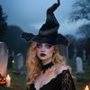 Witch Hat Velvet Surface Festive Ambience Enhancer Stage Show Witch Hat Versatile Accessory Halloween Decor