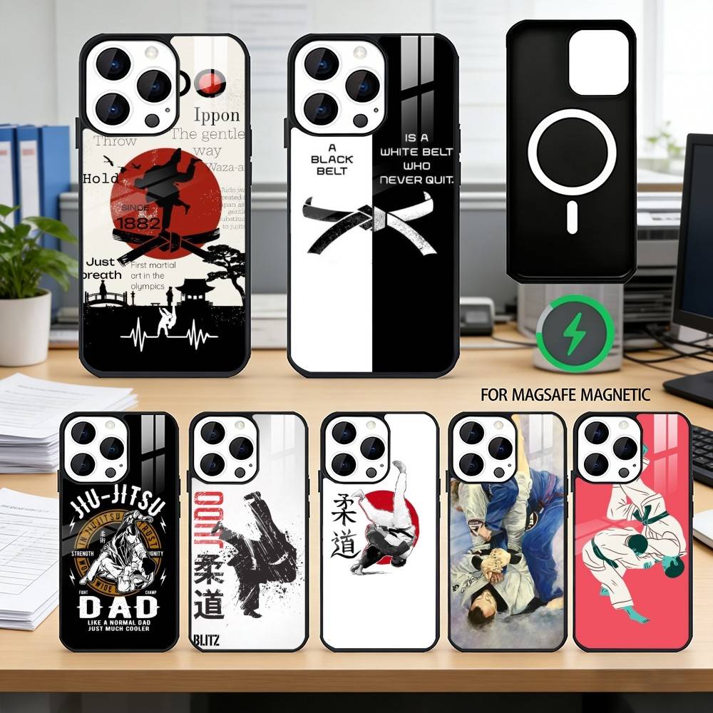 Чехол для телефона J-Jujitsu J-Judo для iPhone17,16,15,14,13,12,11 Plus,Pro Магнитный с поддержкой беспроводной зарядки Magsafe