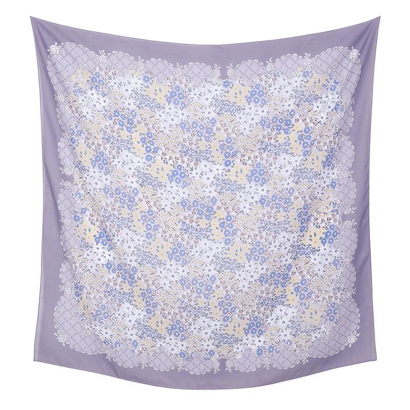 Малайзия Цветочный Принт 110 Квадратный Шарф Мусульманский Хиджаб Женщины Элегантные Шали Дамы Повседневный Головной Платок Тюрбан Косынка Оптовая Продажа