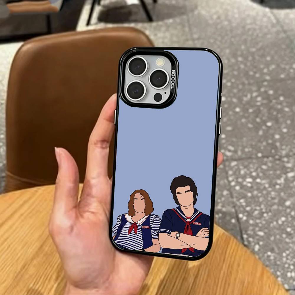 Модный Чехол Для Телефона S-Стив Х-Харрингтон Для iPhone17,16,15,14,13,12,11 Plus,Pro Max Цветной Посеребренный Внутри Чехол