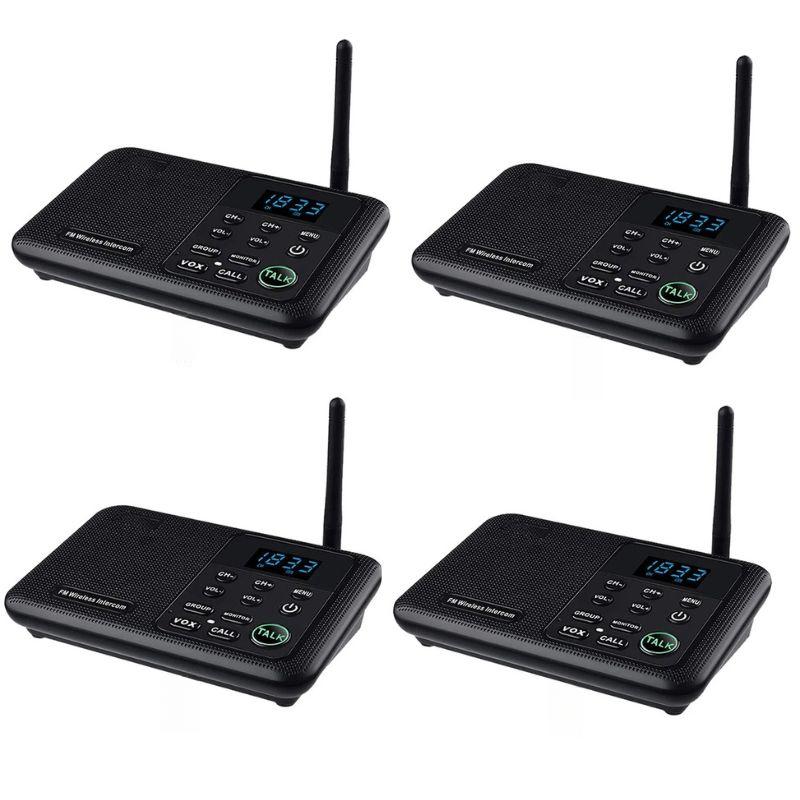 10-Channel FM Wireless Intercoms Home House Business Offices 1Mile Range Room To Room Calling &  Talking System