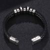 Punk Rock Skull Stainless Steel Charm Bracelet Of Men Jewelry Braided Double Layer Rope Leather Bangles Male Gift