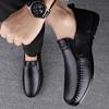 Модные мужские туфли-лоферы, черные, деловые, элегантные, для джентльменов, мужская обувь, повседневная, из натуральной кожи, мужские мокасины для вождения, на плоской подошве