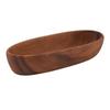Деревянная салатница многоцелевая большая емкость деревянная миска в форме лодки для еды хлеба фруктов закусок
