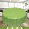 84 Inch Round Tablecloth Simple Disposable PE Waterproof Thicker Table Cover Fabric for Home