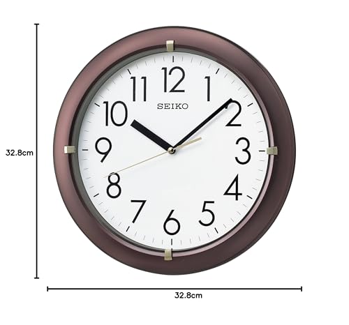 Seiko Clock Wall Clock Analog Brown Metallic KX621B