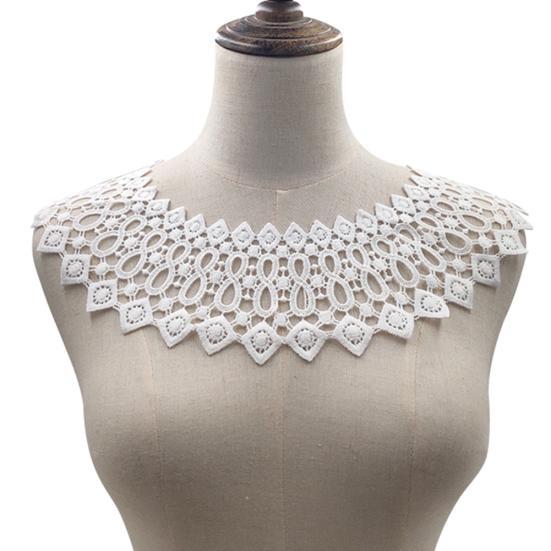 Молочный шелк Полый DIY Вышивка Вырез Воротник Одежда Шитье Аппликация Декор EMA