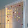 9pcs Colorful Flowers Artificial Flower Curtain Hanging Room Decorative Curtain  Bedroom Decoration