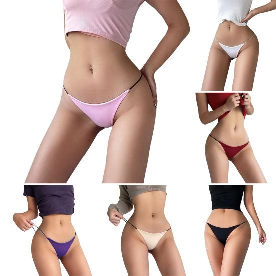 Сексуальные стринги для женщин, дышащие, с Т-образной спинкой, тонкой лямкой, нижнее белье, заниженная талия, мягкие, эластичные, дерзкие трусики
