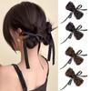 Ribbon Bow Braided Chignon Fake Hair Hair Clip Bun Fashion Hair Donut Bun  Women