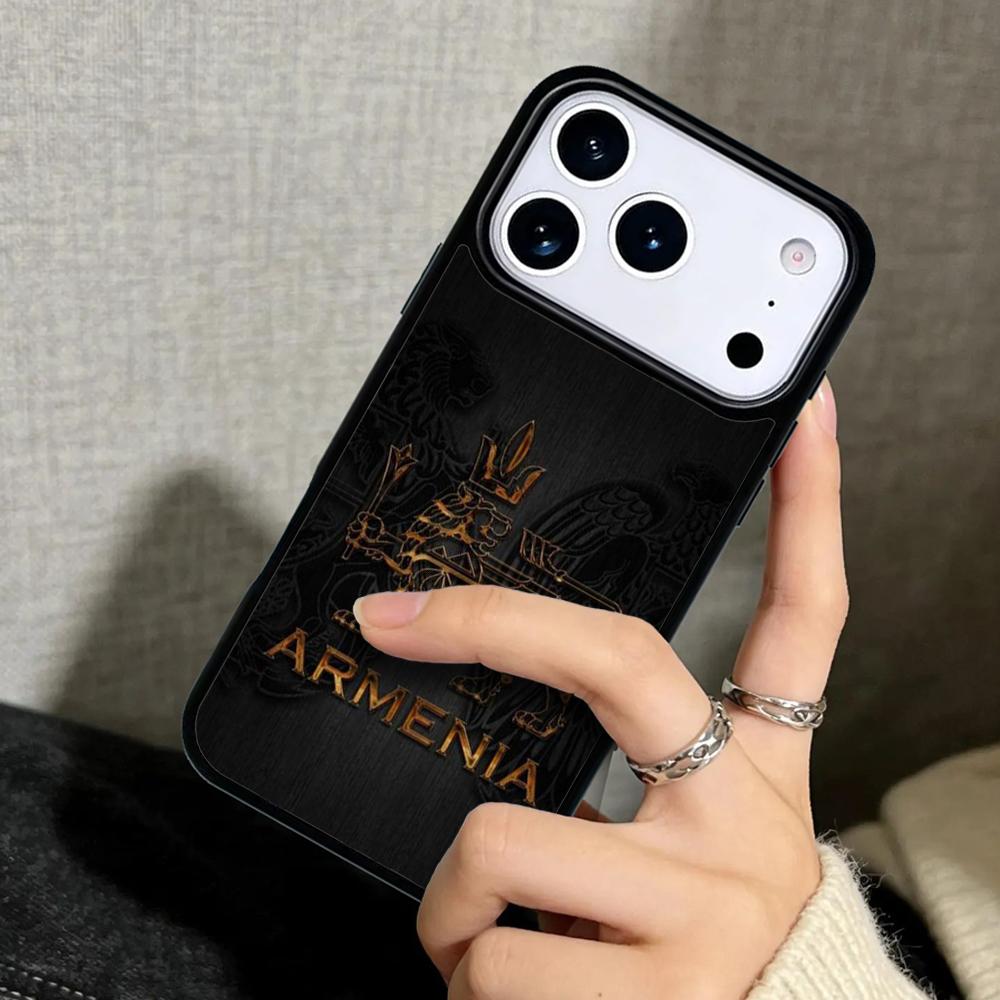 Чехол Case для iPhone 17 Air 16 Pro Max 15 Plus 11 13 Mini 14 12 Задняя крышка телефона Армения Флаг армян мягкий
