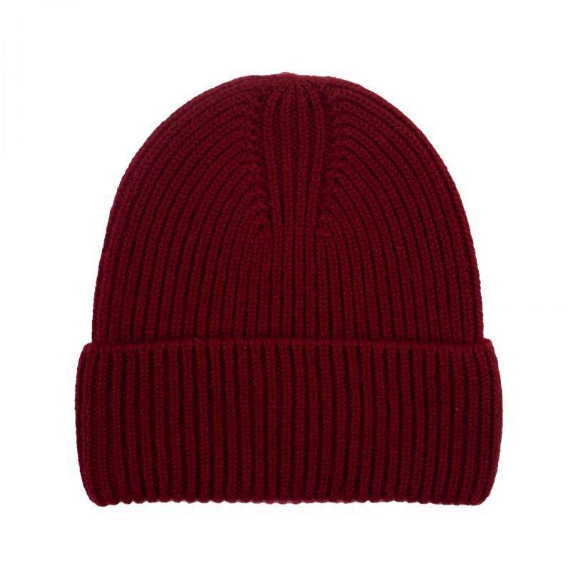 100% Wool Knit Beanie Hat Women Men Warm Ear Protection Winter Cap One-Piece Seamless Solid Color