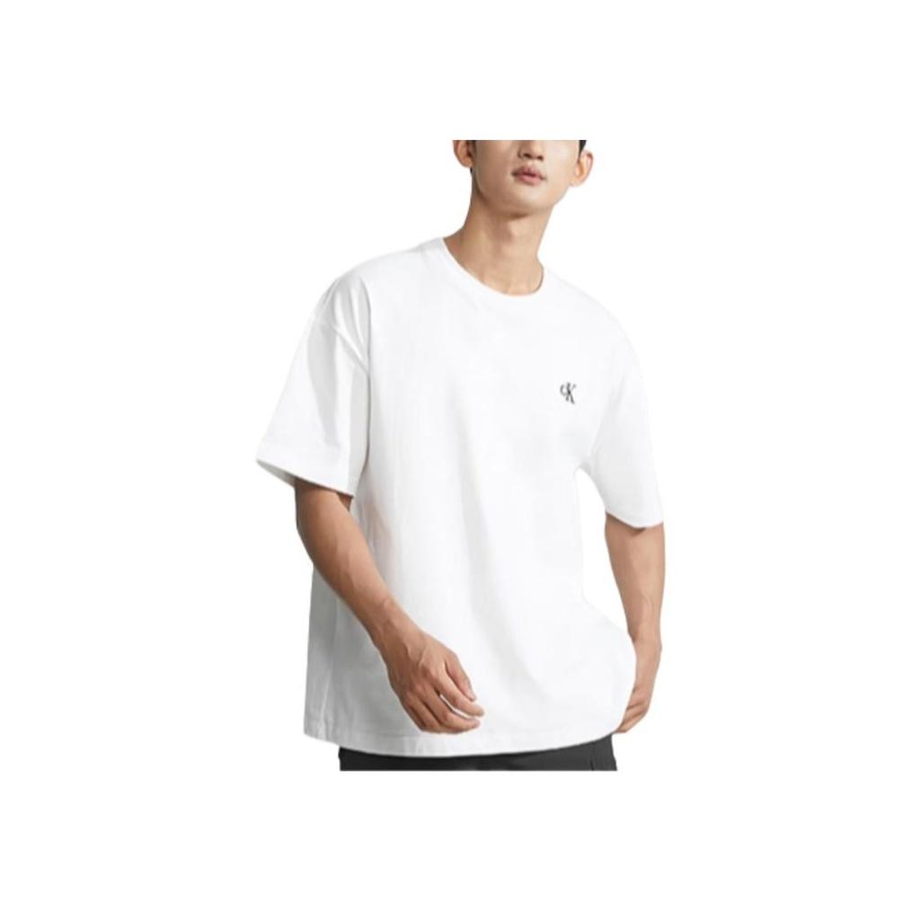 Calvin Klein SS23 Футболка с круглым вырезом и логотипом Alphabet, топы унисекс, белая J400280-YAF