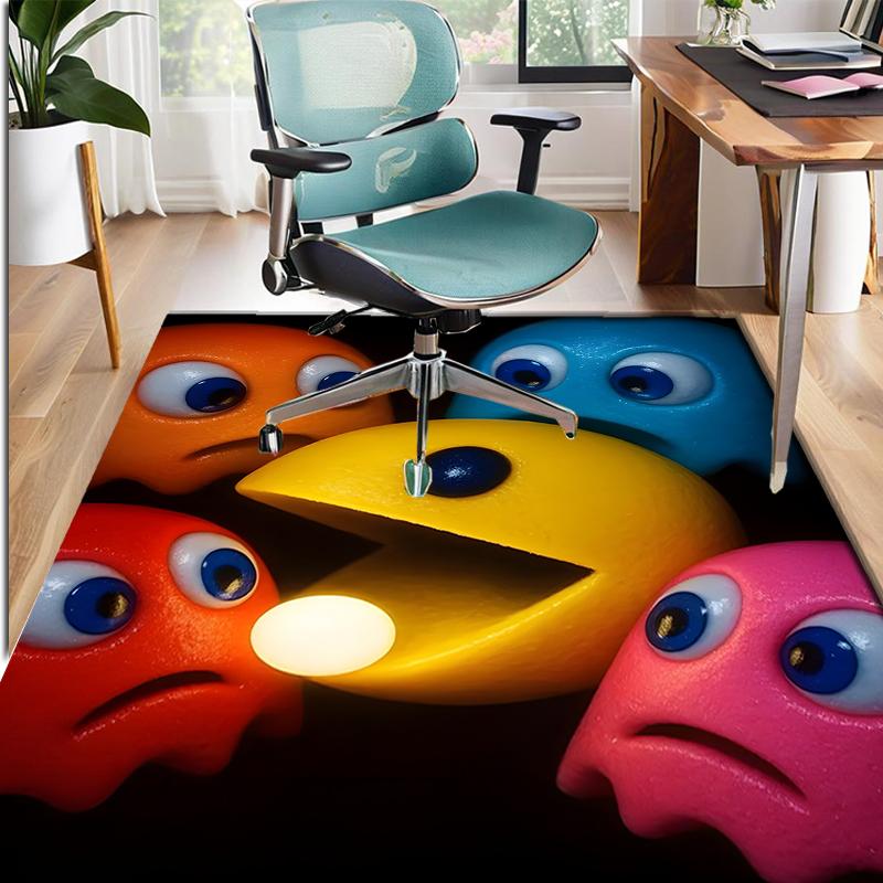 PAC Pattern Rug, Indoor/Outdoor Mat, for Picnic, Gameroom, Bedroom, Office, Living Room, Home Decor Carpet, Birthday Gift