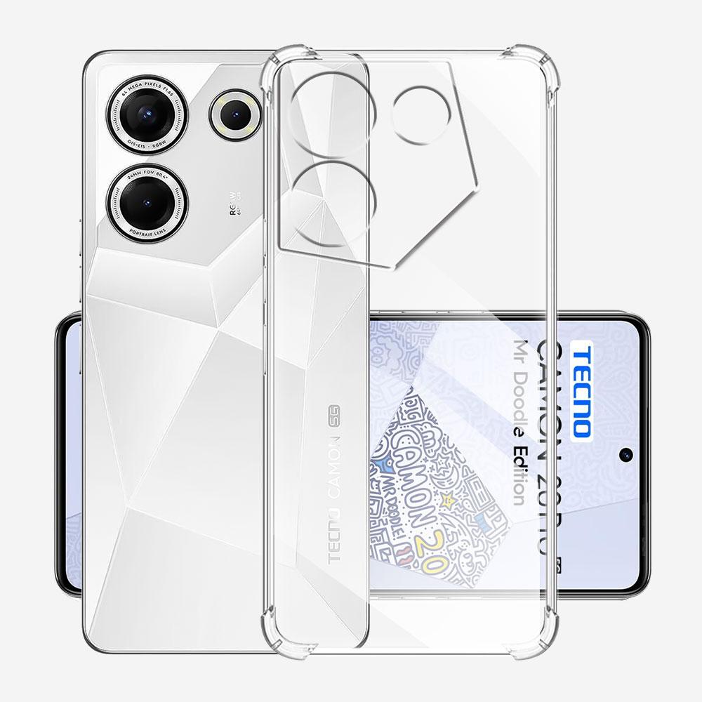 Для Tecno Camon 20 Pro Чехол Силиконовый Мягкий Прозрачный Чехол Для Tecno Camon 20 Прозрачный Противоударный Чехол Для Tecno Camon 20 Pro Fundas