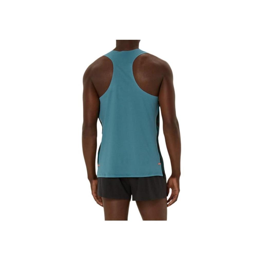 Asics All Over Print Round Neck Tank Top Men Tops Blue 2091A739-412