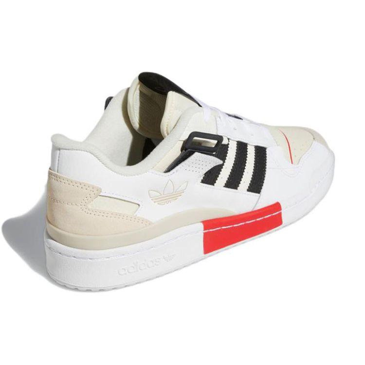 adidas Forum Exhibit Low White Ярко-красные кроссовки унисекс Cloud-White Core-Black GZ0937