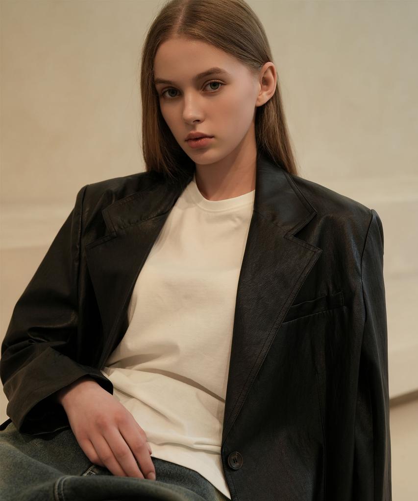 Waarforwoman Leather Pocket Jacket Single