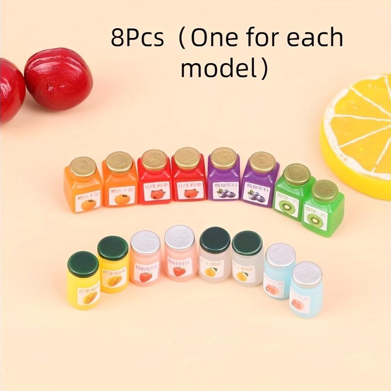 1:12 миниатюрных бутылочек для напитков, кукольный домик, фруктовый соус, кухонная модель еды, сделай сам, игрушка, аксессуары для кукольного дома, игровая игрушка с крошечной едой