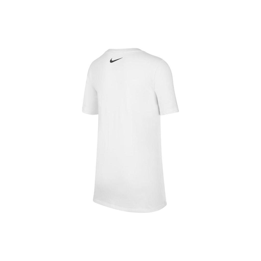 Nike Футболка Dri-Fit Cartoon Logo Print Training с круглым вырезом и коротким рукавом, детские топы белого цвета DV3190-100