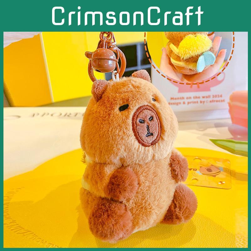 Stylish Capybara Turtle And Bee Plush Keychain Creative Cartoon Keychain Bags For