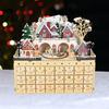 Christmas Advent Calendar Xmas Light Up Ornament with Drawers for Office Home Decoration