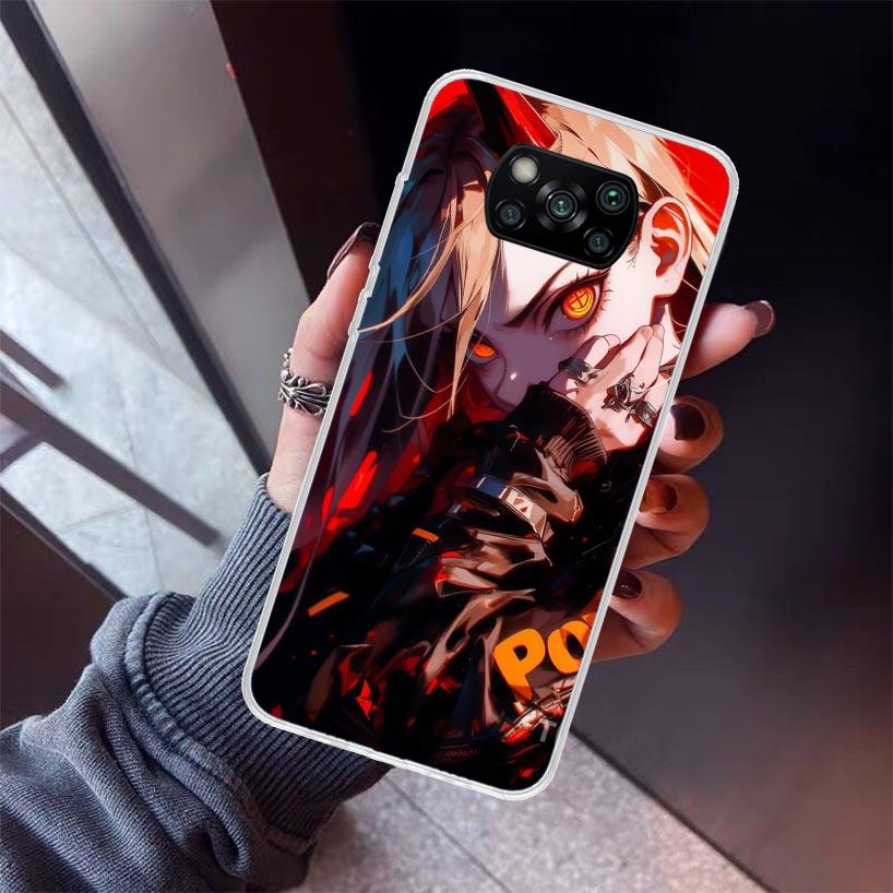 C-Chainsaw Mans Power Phone Case For Xiaomi Poco X7 X6 X5 Pro F7 Ultra Redmi 15C 15 13 13C 12 12C 10 10A 10C 9 9A 9C 9T Shell Po