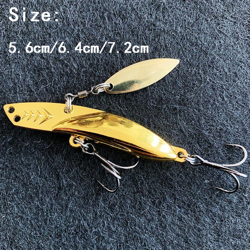 Silver Gold Metal VIB Lure Metal Artificial Bait Fishing Accessories Sinking Spinner Spoon  Fishing