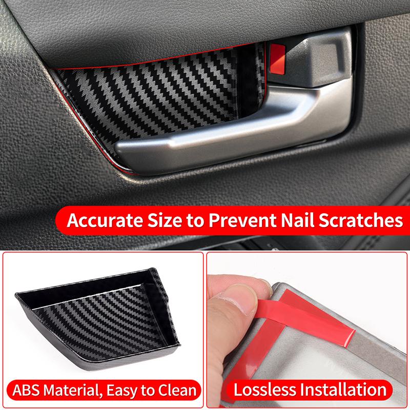 For 2024-2026 Toyota 4Runner Tacoma Interior Door Handle Bowl Cover ABS Trim Anti Scratch Decorative Interior Accessories