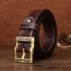 Thickened Men's First Layer Retro Belt Personalized Belt Copper Buckle Belt