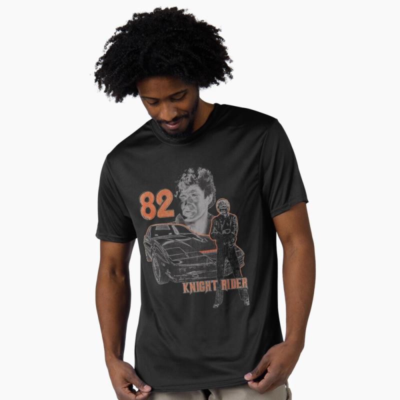 Hoff 0421 Knight Rider 80s Retro Car Gift t shirt 100 cotton printed tee Short Sleeve Graphic Clothes All size tops S6XL