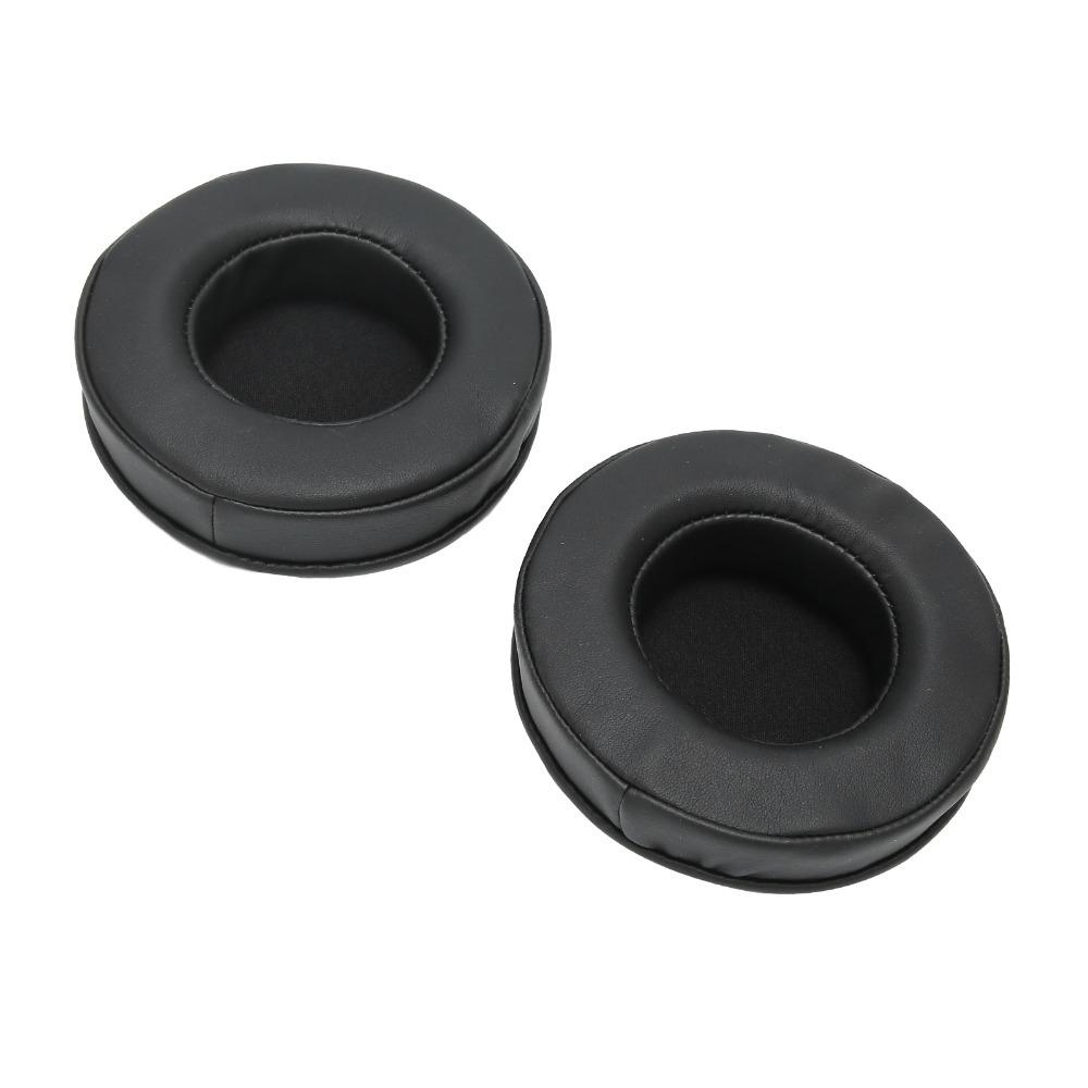 2PCS Black Noise Isolation Ear Cushions Leather Ear Covers Replacement Ear Pads Audio Accessories