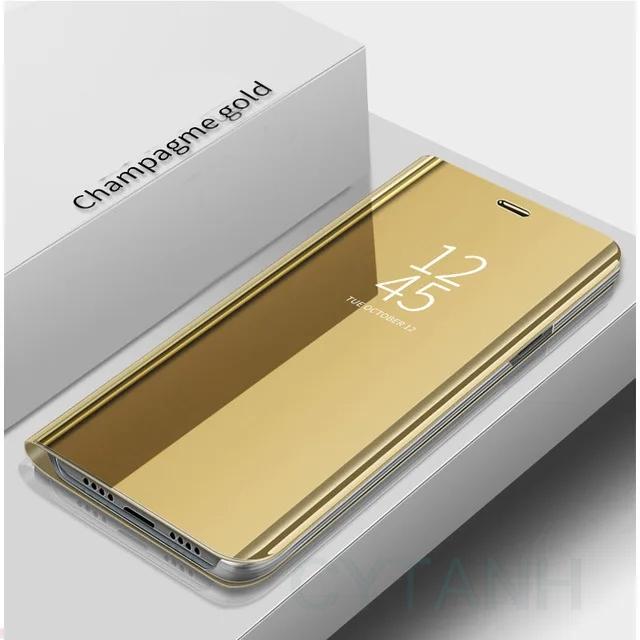 Mirror Leather Cases For Xiaomi Redmi Note 14 13 12 11 10 9 8 Pro Plus Redmi Note 12S 11S 10S 13C 12C Flip Magnetic Phone Cover