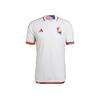 Adidas 2022 Qatar Jahon chempionati nishoni bosilgan qisqa yengli futbol formasi O'yinchi versiyasi Belgiya terma jamoasi erkaklar uchun oq HD9416