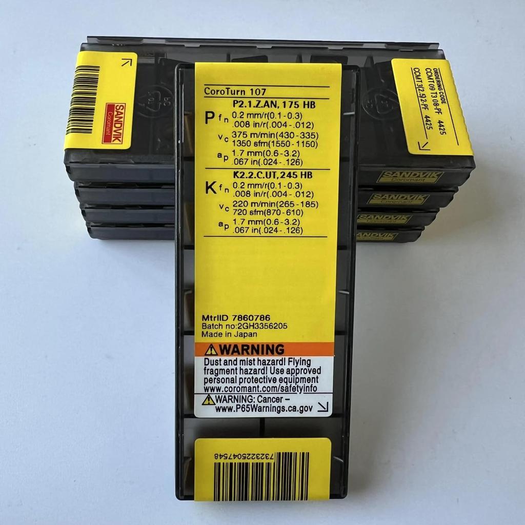 Original Sandvik / CCMT09T308-PF 4425 / CNC Lathe Carbide Blade 10 PCS