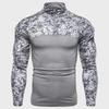 Men's Camouflage Long-Sleeve Military-Style T-Shirt