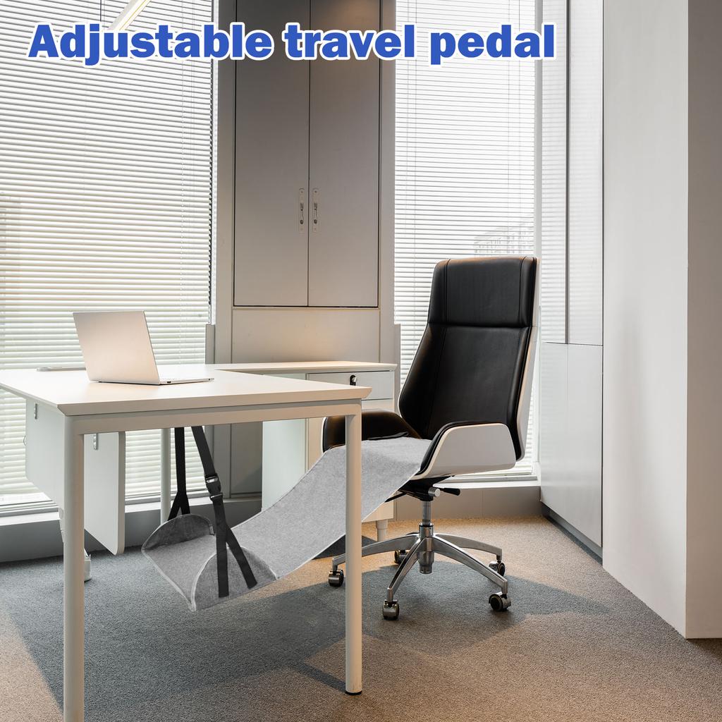 Airplane Foot Hammock Nylon Travel Foot Rest With Adjustable Strap Upgraded Comfortable Airplane Foot Sling for Travel Office