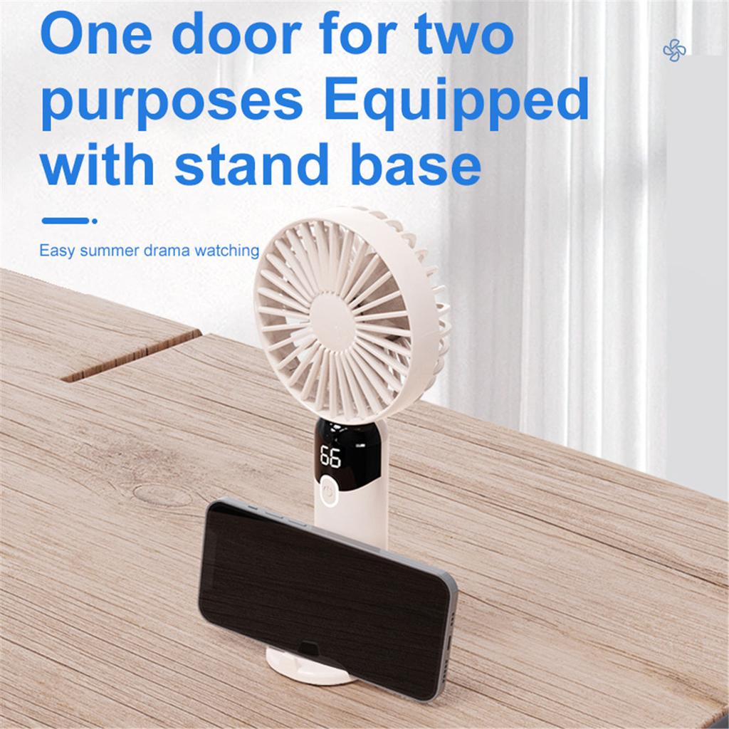Миниатюрный портативный вентилятор с зарядкой от USB, 6 скоростей, легкий ручной вентилятор, идеально подходит для офиса, улицы, путешествий и кемпинга