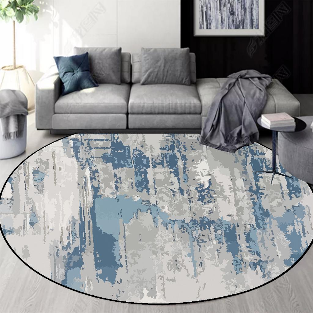 INS Round Carpet Living Room Decoraiton Abstract Luxury Style Large Room Lounge Rug Bedroom Decor Soft Fluffy Study Chair Mat