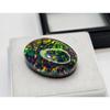 Natural Australian Black Fire Opal Oval Cabochon 6-7 Ct Fabulous Loose Gemstone