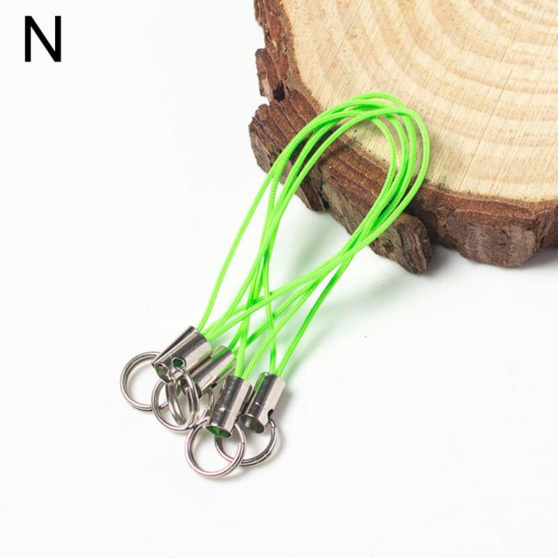 50Pcs Key Rings Cell Phone Braided Lanyard Cords Jewelry Findings DIY Rope Keychains Mobile Clasp
