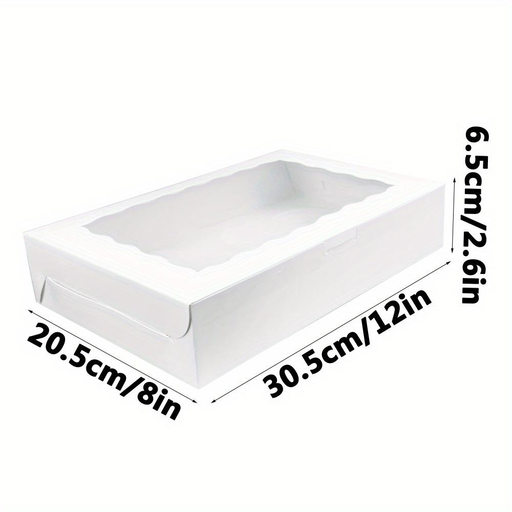 10 шт. Большие подарочные коробки с прозрачным окном, белая подарочная упаковочная коробка для свадеб, дней рождения, рождественских новогодних вечеринок, юбилеев