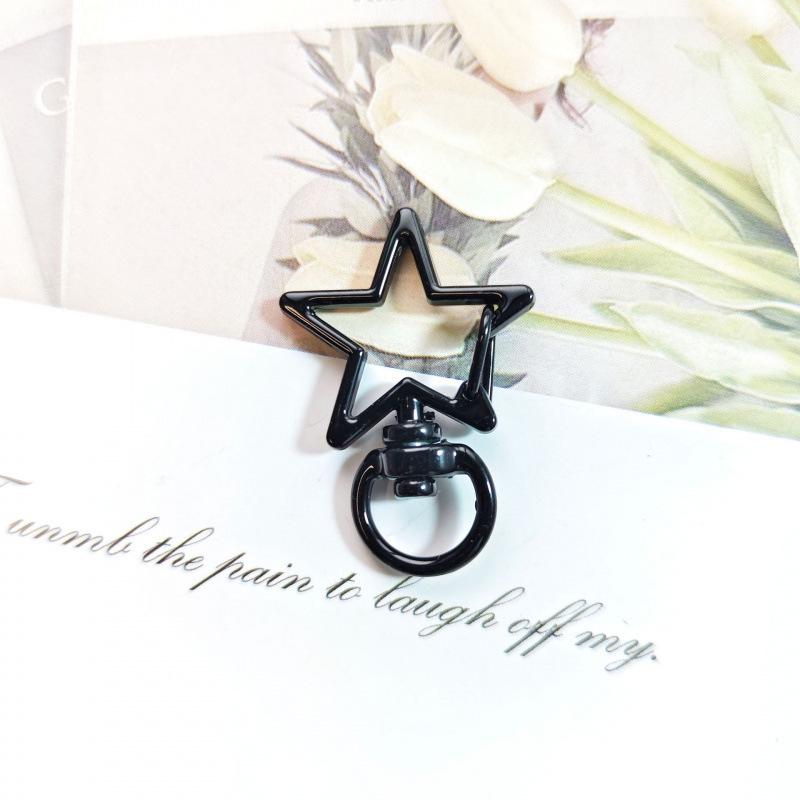 Разноцветный брелок-звезда из цинкового сплава с подвеской-пружинным карабином в конфетных цветах - Аксессуар для изготовления украшений своими руками