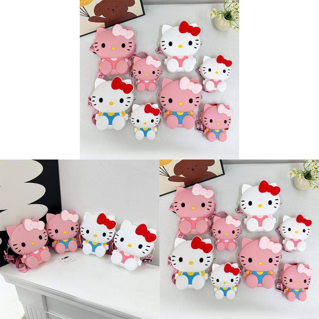 Hello Kitty Mini Silicone Coin Purse With Zipper For Kids And Girls