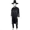 Korean Anime Cosplay Costume Black Flame Robe Shirt Pant Hat Set Villain Role-playing Outfit for Kids Halloween Carnival Performance