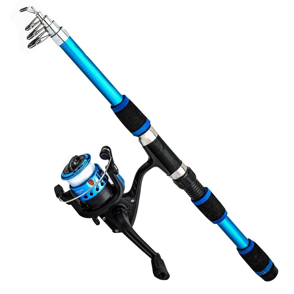 Hard Telescopic Fishing Rod Set Spinning Fishing Hand Pole Mini Fishing Pole Stream Lake