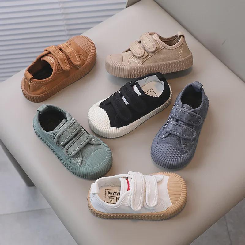 Children's Canvas Velcro Shoes - Soft Sole for Boys and Girls