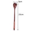 Kitchen Dining Desserts Condiment Rice Soup Kids Spoon Tea Scoops Long-handled Wooden Spoons